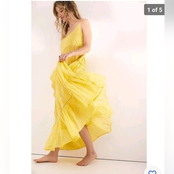 Free People Dresses & Skirts - Free People Midnight Dance Print Maxi Slip Size S
